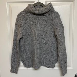 JCrew Marled Grey Lambs Wool Sweater